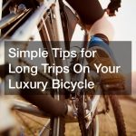 Simple Tips for Long Trips On Your Luxury Bicycle
